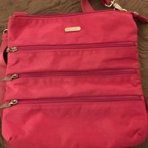 Pink Nylon Crossbody Bag